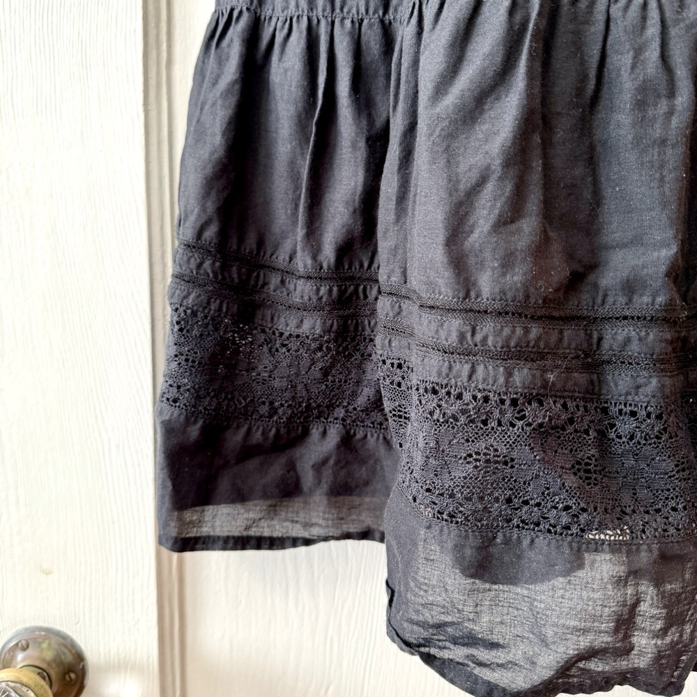 Velvet by Graham & Spencer | Black Lace Boho Tiered Dress S - Picture 4 of 8